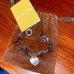 Michael Kors heart charm bracelet